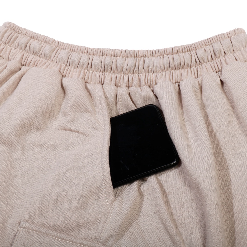 Rifle.co | Celana Cargo Pendek Pria | sweatpants cargo | celana cowok pendek | Boardshort cargo Krem Beige