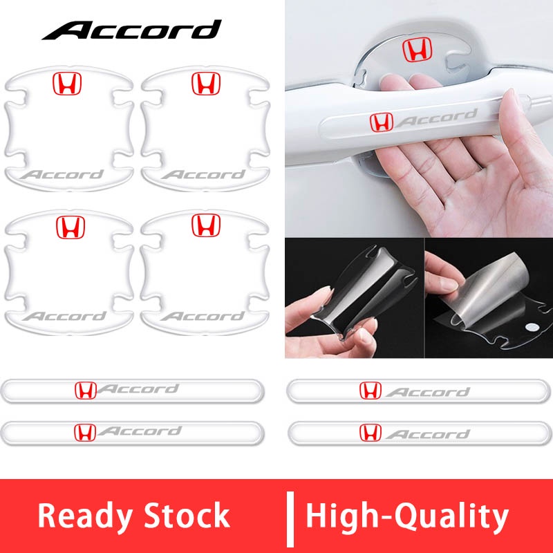 Honda Accord G8 G9 G10 Pelindung Gagang Pintu Mobil Inner Door Bowl Transparan anti Gores Sticker Mugen Pelindung Pintu Aksesoris anti Tabrak
