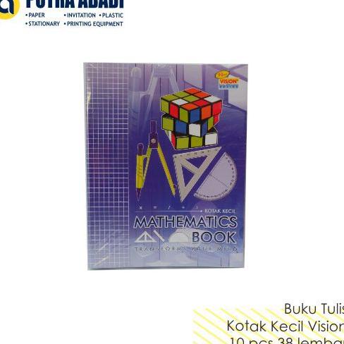 

K33 Buku Tulis Kotak Kecil Vision 38 Lembar (Isi 10 buku) WOW BANGET べ