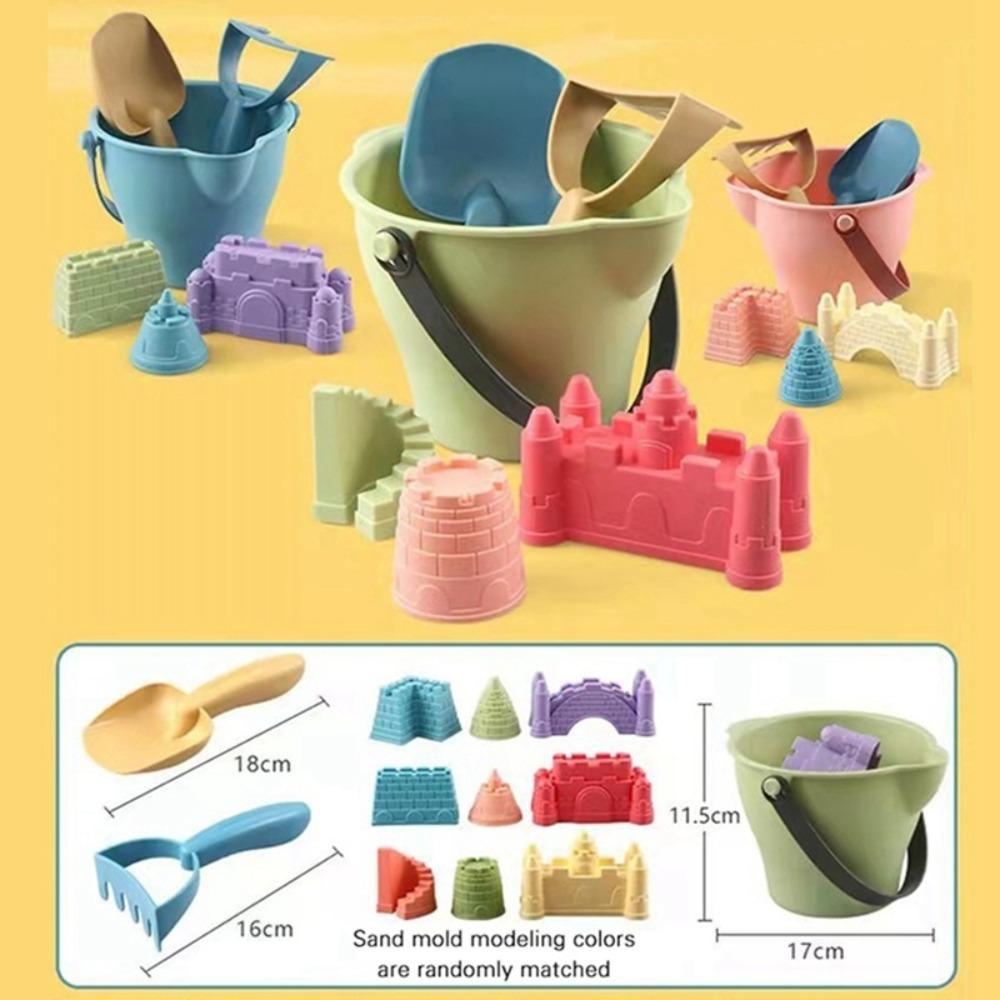 Quinton Mainan Ember Pantai Mainan Interaktif Bermain Pasir Permainan Air Kit Balita Pantai Mainan Samping Laut Anak Mainan Gali Pasir Alat Sandbox Sekop Castle Model Mainan Bermain Air Pantai