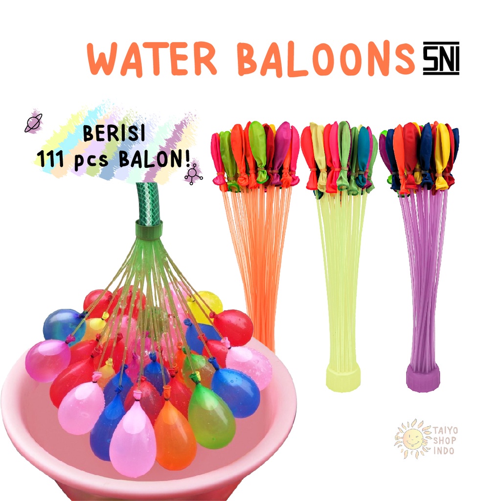 Mainan Magic Water Baloons 111 pcs Perang Balon Air Baloon Permainan Outdoor