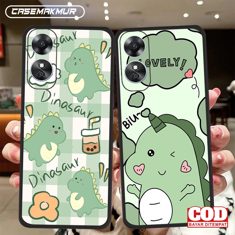 [FMM53] Soft case Oppo A17 2022 - silikone tpu - casing candy hitam - bumper - pelindung hp motif di