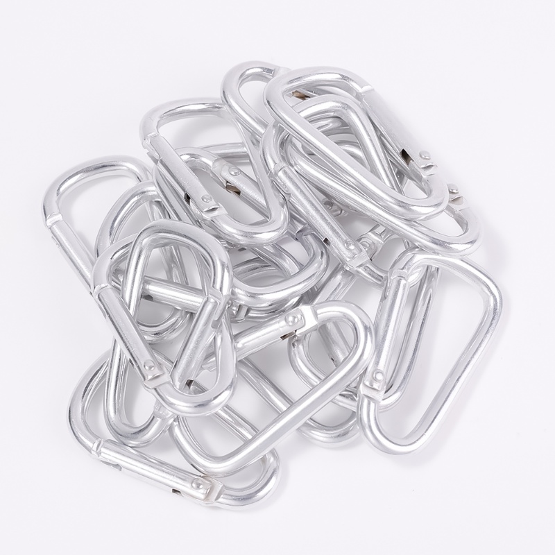 1pc Mini No. 4klip Musim Semi Carabiner Bahan Aluminium Alloy Bentuk D Gantungan Kunci Snap Hook Gesper Untuk Outdoor Camping Ransel Botol