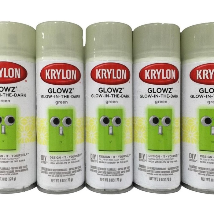 

DISKON/ krylon glow in the dark green,cat warna semprot menyala dikegelapan