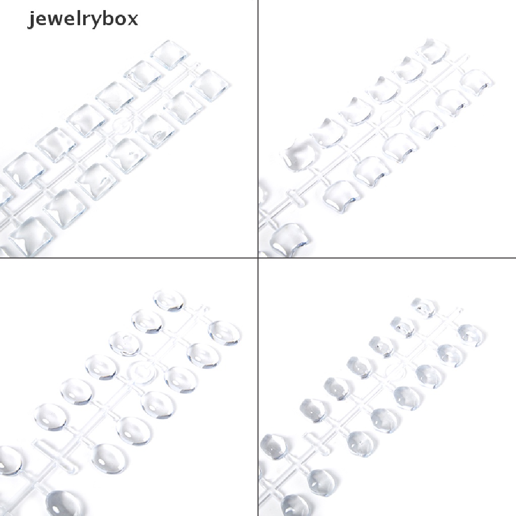 [jewelrybox] Akrilik Bening Praktek Oval Persegi Bentuk Hati Alat Paku Nail Color Card Display Butik