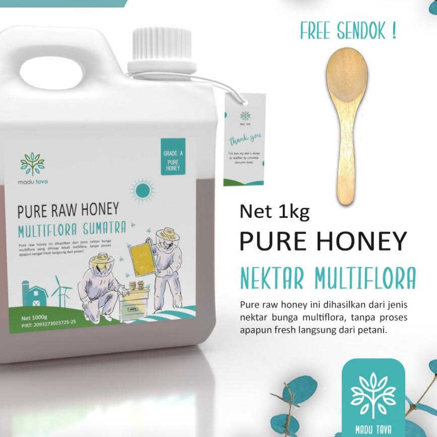 

◊ Murni Asli 1kg Tava Grade A Nektar Multiflora Java 100% Alami Pure Natural Raw Honey ➩