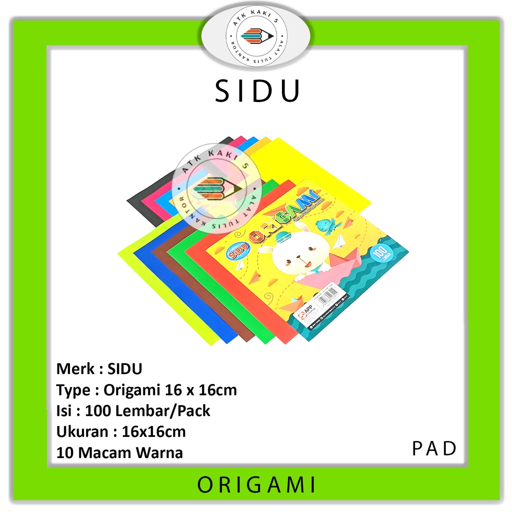 

SIDU - Origami Paper 16x16cm - isi 100lembar - PAD