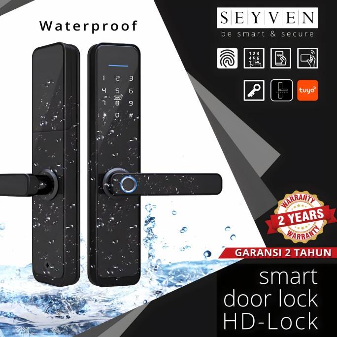 BOLEH DROPSHIP SEYVEN SMART DOOR LOCK WATERPROOF DOOR LOCK WITH APP SMART LOCK DOOR