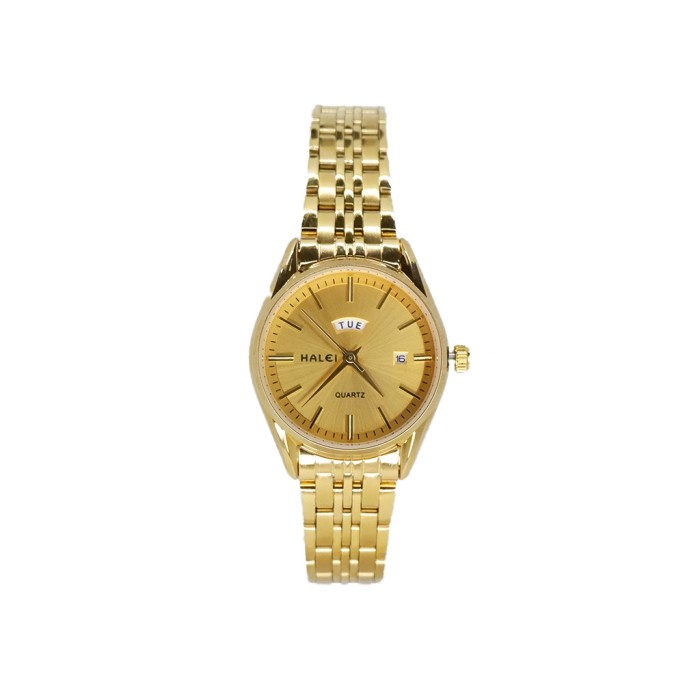Haleiwatch Original Jam Tangan Wanita Gold Mewah Cantik 582L Anti Karat