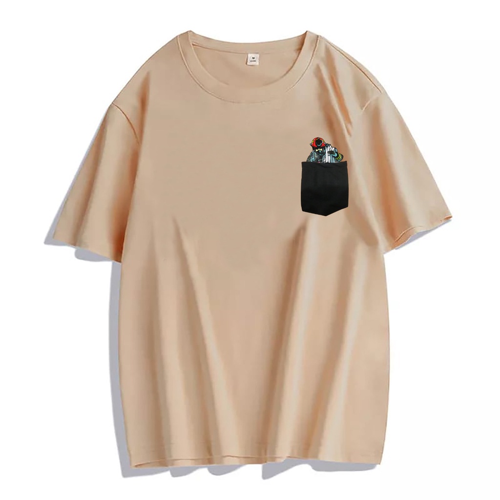 COD/AN/ -baju oversize size ML,XL kaos distro baju oblong kantong t-shirt guisher-