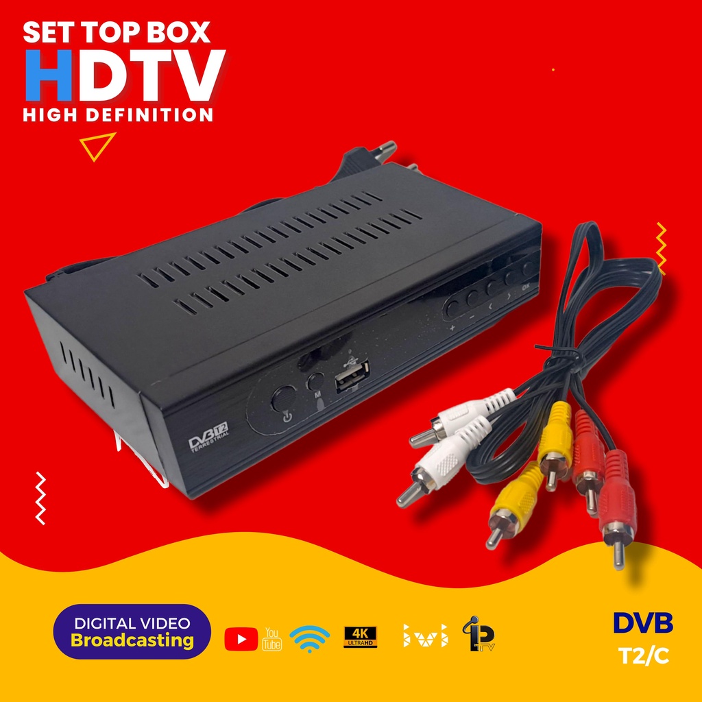 [ READY STOK  ] STB Set Top Box TV Digital Receiver Penerima Siaran Full HD/ STB Wifi Bisa Youtube DVB-T2 (Bisa Dapet Semua Channel )