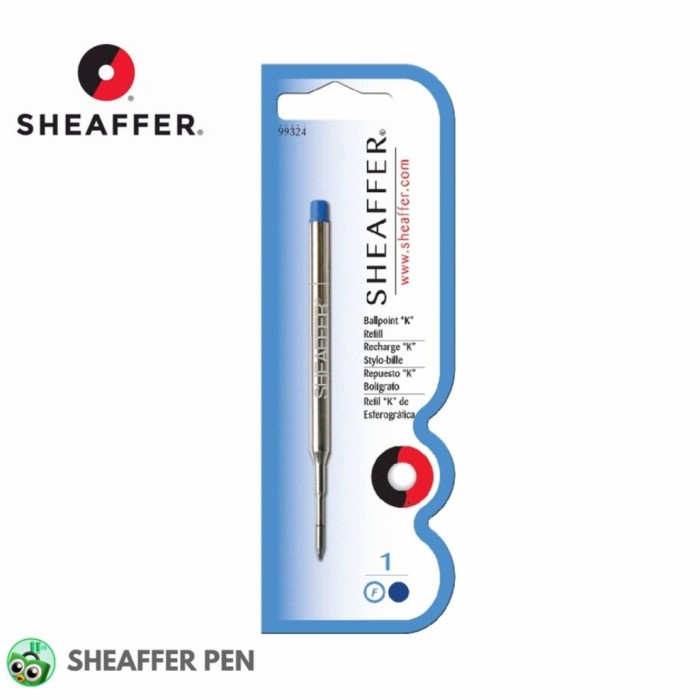 

BISA COD Sheaffer Ballpoint Refill "K" Style - Blue Fine - Blister Card