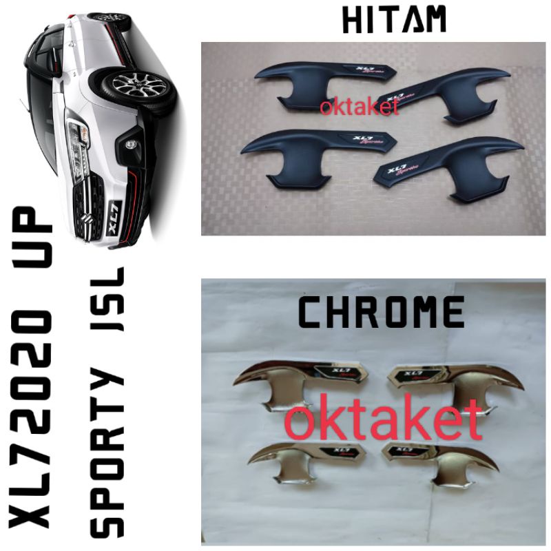 cover Outer mangkok XL7 2020 2023  sporty Hitam &amp; Chrome jsl