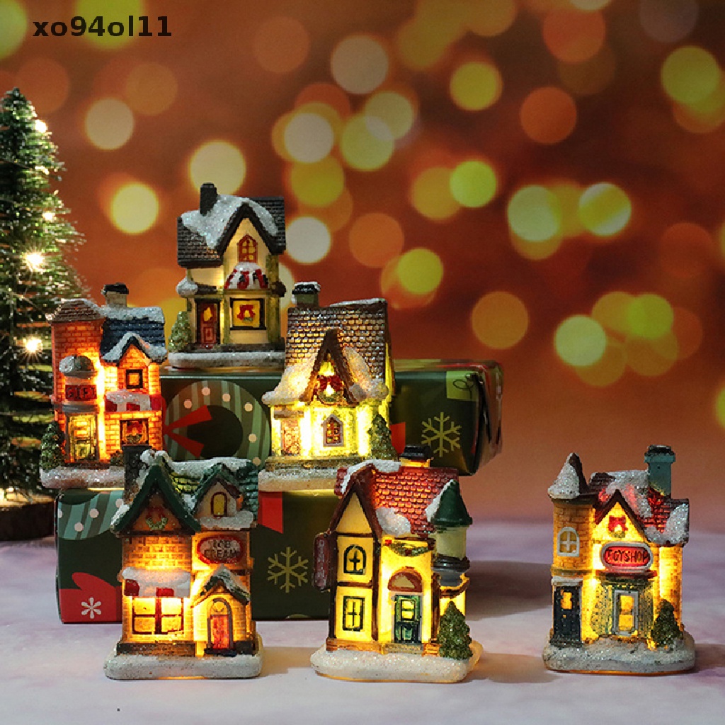 Xo Rumah Lampu Natal Kerstdorp Desa Natal Untuk Ornamen Xmas Rumah OL