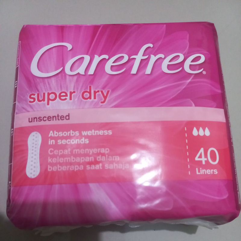 carefree super dry unscented 40liners