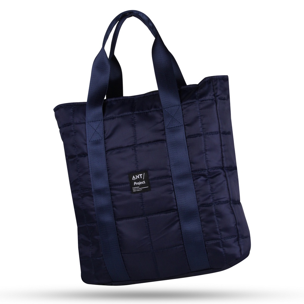 ANT PROJECT - Tas Tote Bag RUBIK Navy Slot Laptop - Tas Jing Jing Unisex