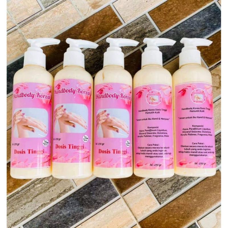 HB QL Super Dosis Tinggi Handbody Losion Pemutih Badan Permanen Bpom