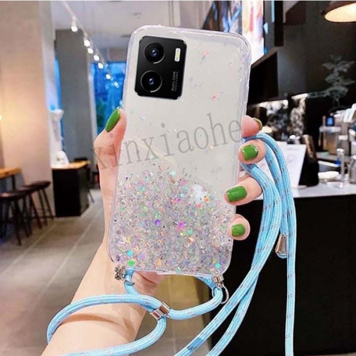 CASING GLITER +TALI ( VIVO Y01 ( 2022 ) / Y15S / Y15A ) CASE GLITER TERLARIS 2023 - ISTIQOMAH ACC