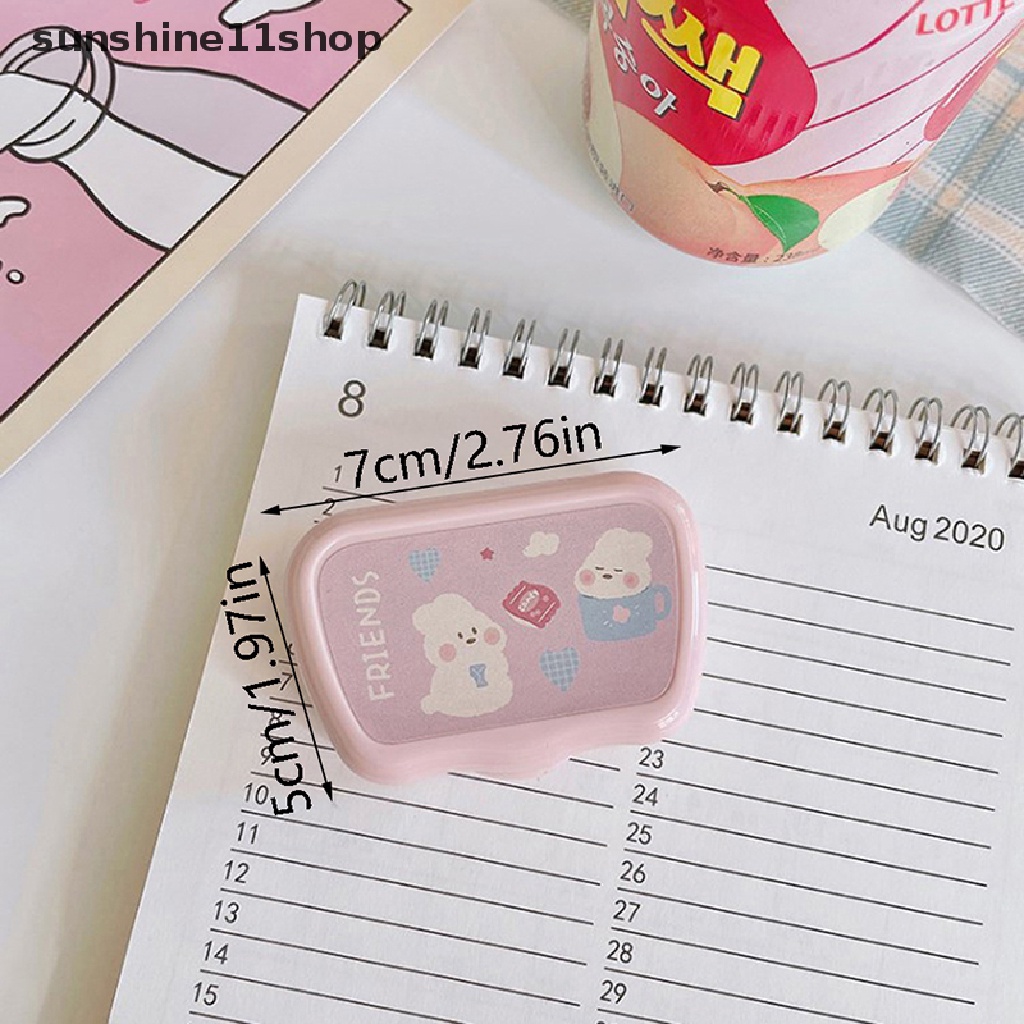 Sho Kartun Hewan Beruang Tempat Kontak Lensa Plastik Hard Contact Lens Box Lucu Tempat Kacamata Wadah Lensa Hadiah Natal N