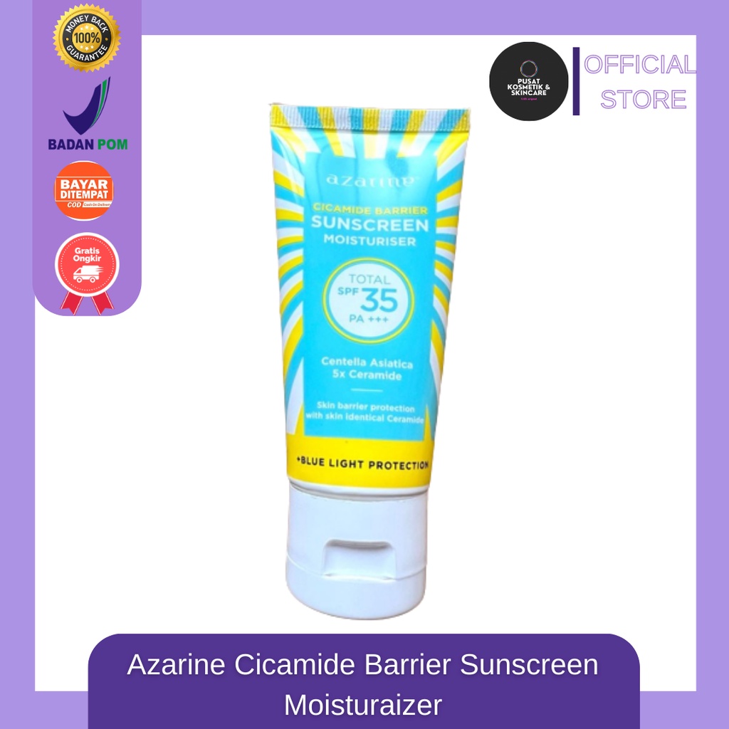 READY BPOM !!!! Azarine Cicamide Barrier Sunscreen Moisturaizer 40 Ml