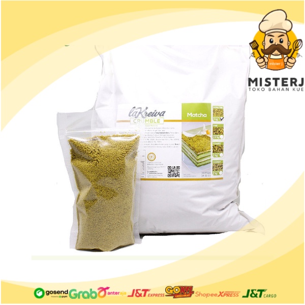 

La Kreiva Crumble Matcha | 250 Gram | 500 Gram | Kemasan Repack