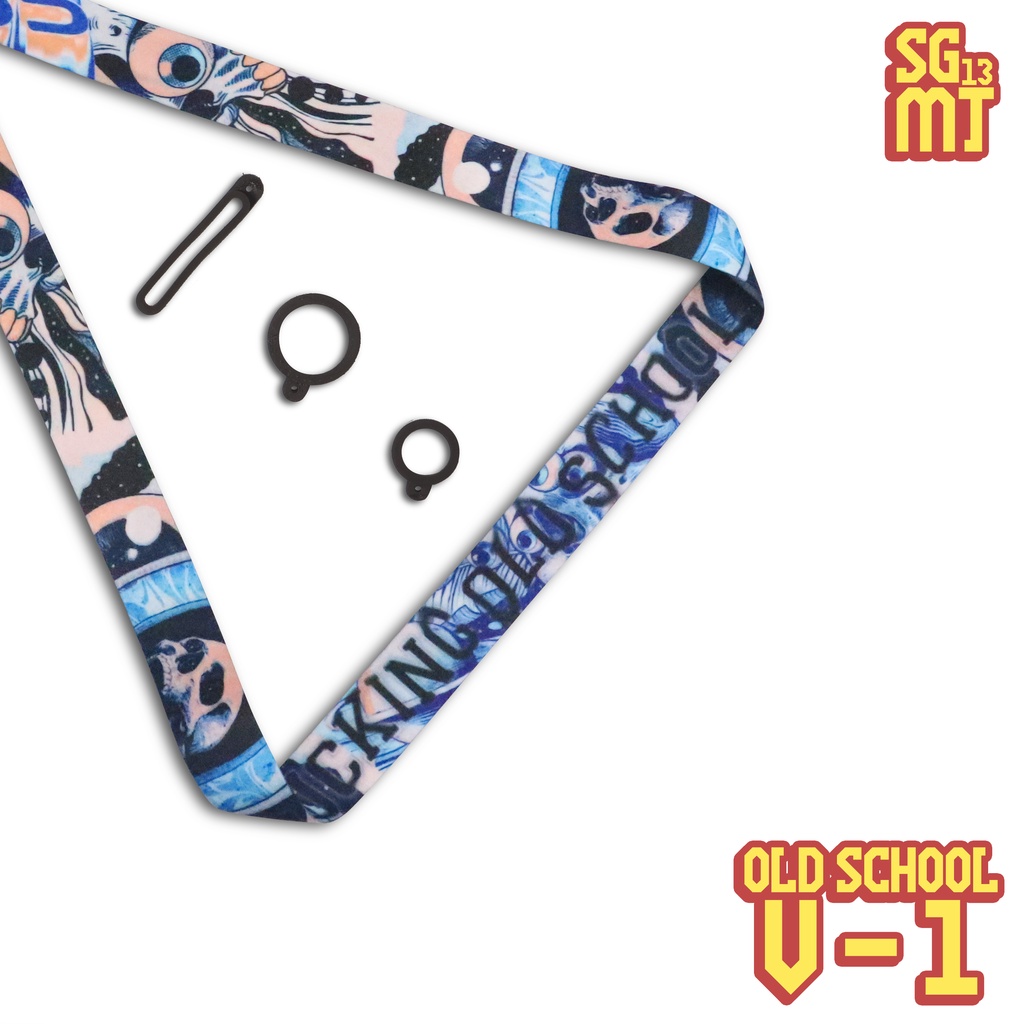 Lanyard FUCKIN OLD SCHOOL Sigmat13 Gantungan id card Printing Old School Series 1