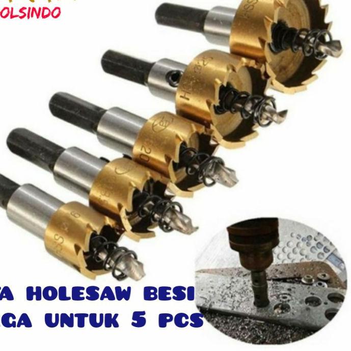 ✫ mata bor holesaw besi 5 pcs mata hole saw besi logam mata bor lobang besi ♠