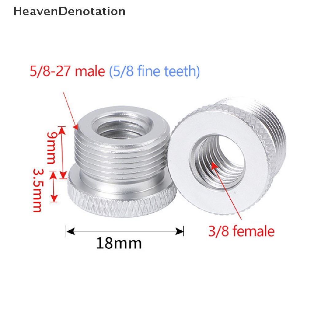 [HeavenDenotation] Microphone Stand Conversion Screws 3 / 8 Female to 5 / 8 Male Screw Thread Adapter HDV