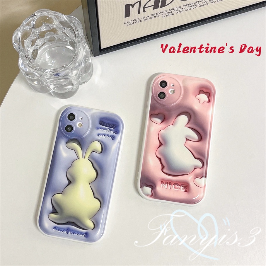 Redmi A1 10C 10A 10 9 9A 9C 9T Note 11 Pro+ 11s 11 10s 10 9s 9 8 Pro Poco X4Pro X3Pro Mi 11 Lite 11T 10TPro 12Pro Rabbit 3D Vision Phone Case TPU Soft Protective Cover