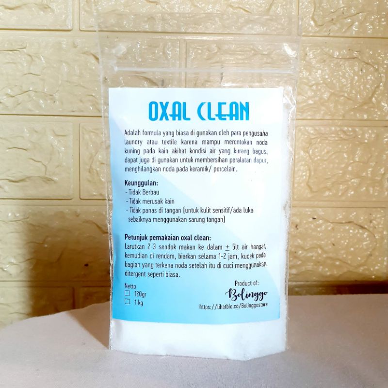 OXAL CLEAN 120gr | Formula Loundry | Penghilang Noda Kusam | Pembersih  Noda Baju | Serbuk Ajaib