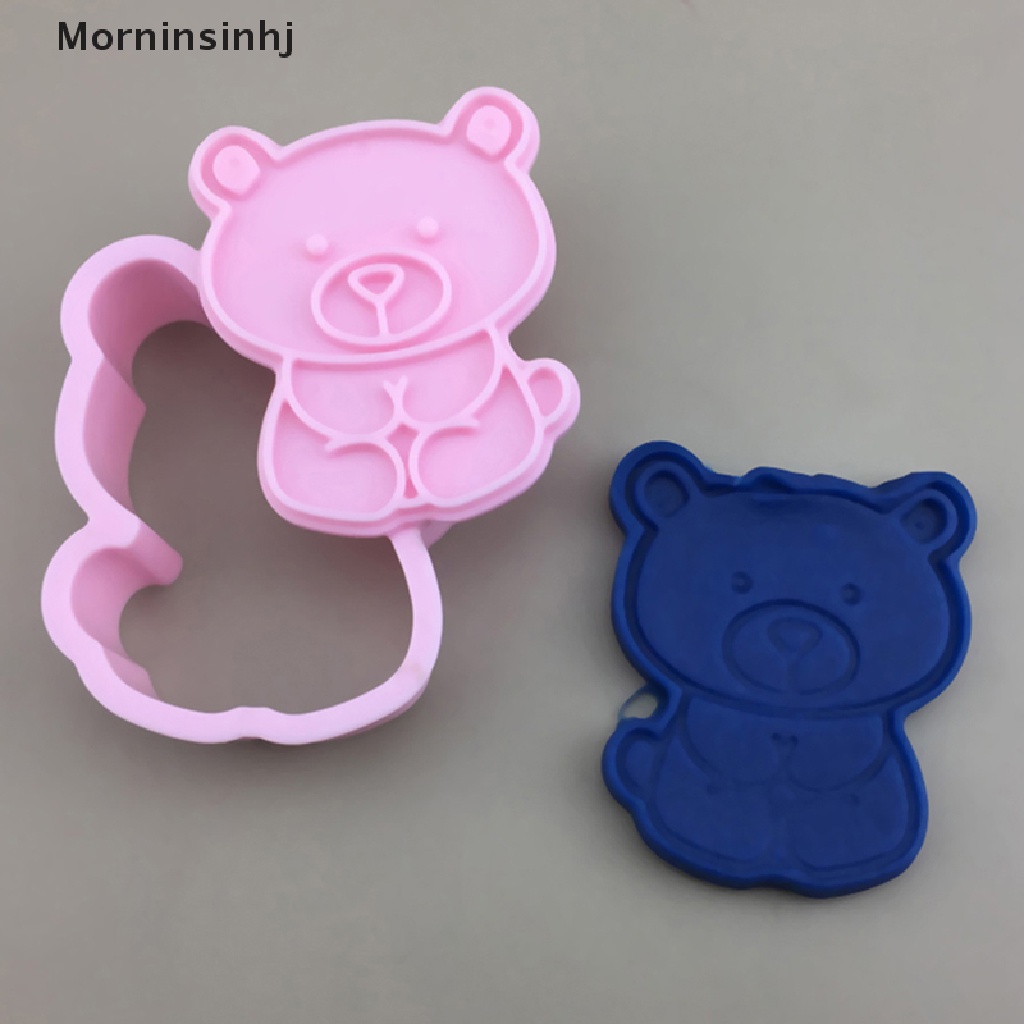 Mornin 4Pcs/set Kartun Gajah Singa Hippo Bear Hewan Cookie Cutter Biskuit Baking Buah Dapur Kue Cetakan Alat Embos Pring Fondant Kue Pastry Mold id