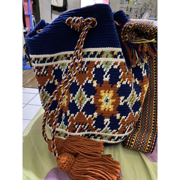 Knit cross body bag by Toja.id