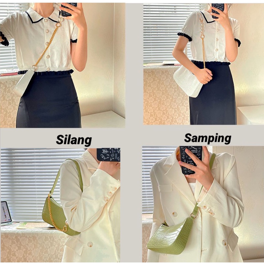 Tas Wanita Selempang Bahu cantik FT57 kulit 23 x 5 x 12 cm