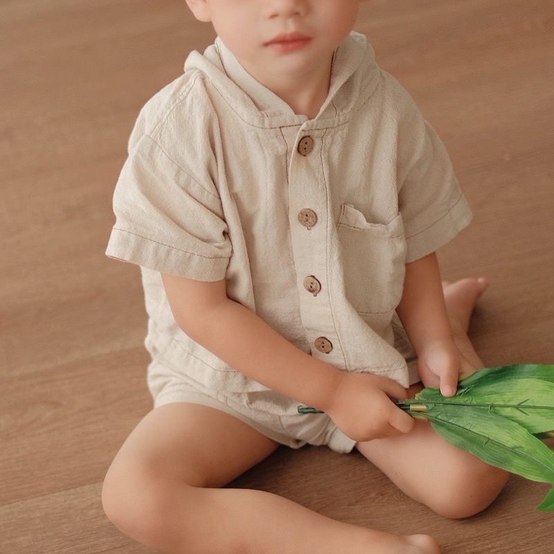 Bell &amp; Bo - Kenna Hoodie Set - Setelan Anak Linen Hoodie