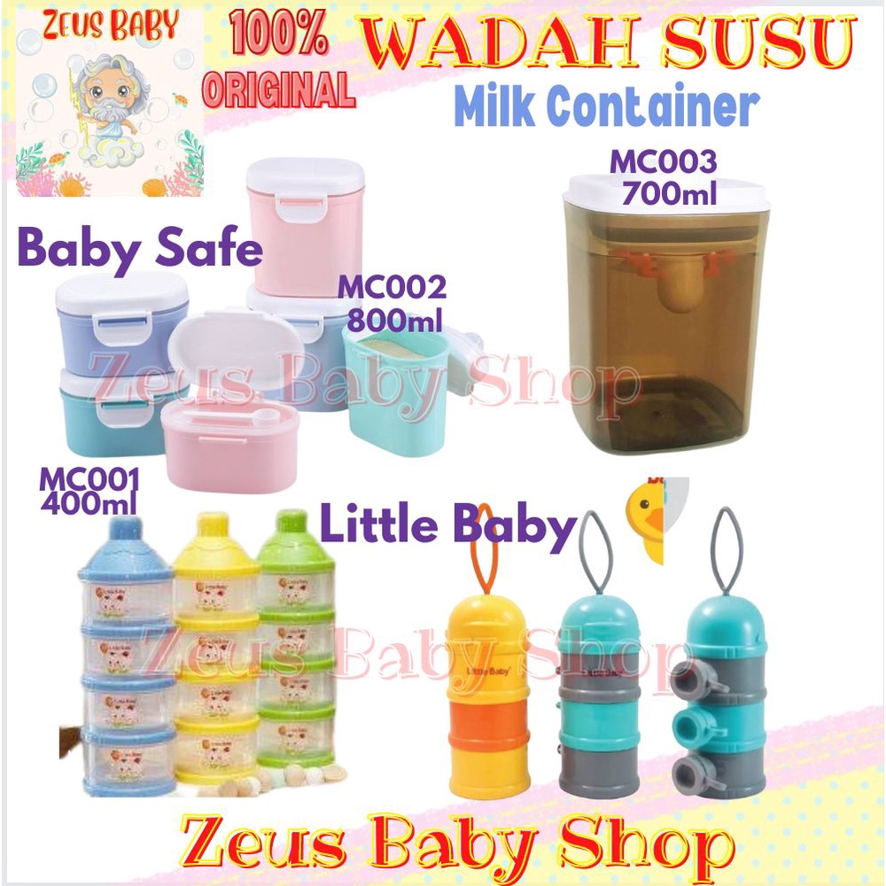 Baby Safe MC001 MC002 MC003 Milk Powder Container| Baby Safe Milk Powder Container / Tempat Susu Bubuk Formula/ Wadah susu MC001 400gr MC002 800gr MC003 700gr