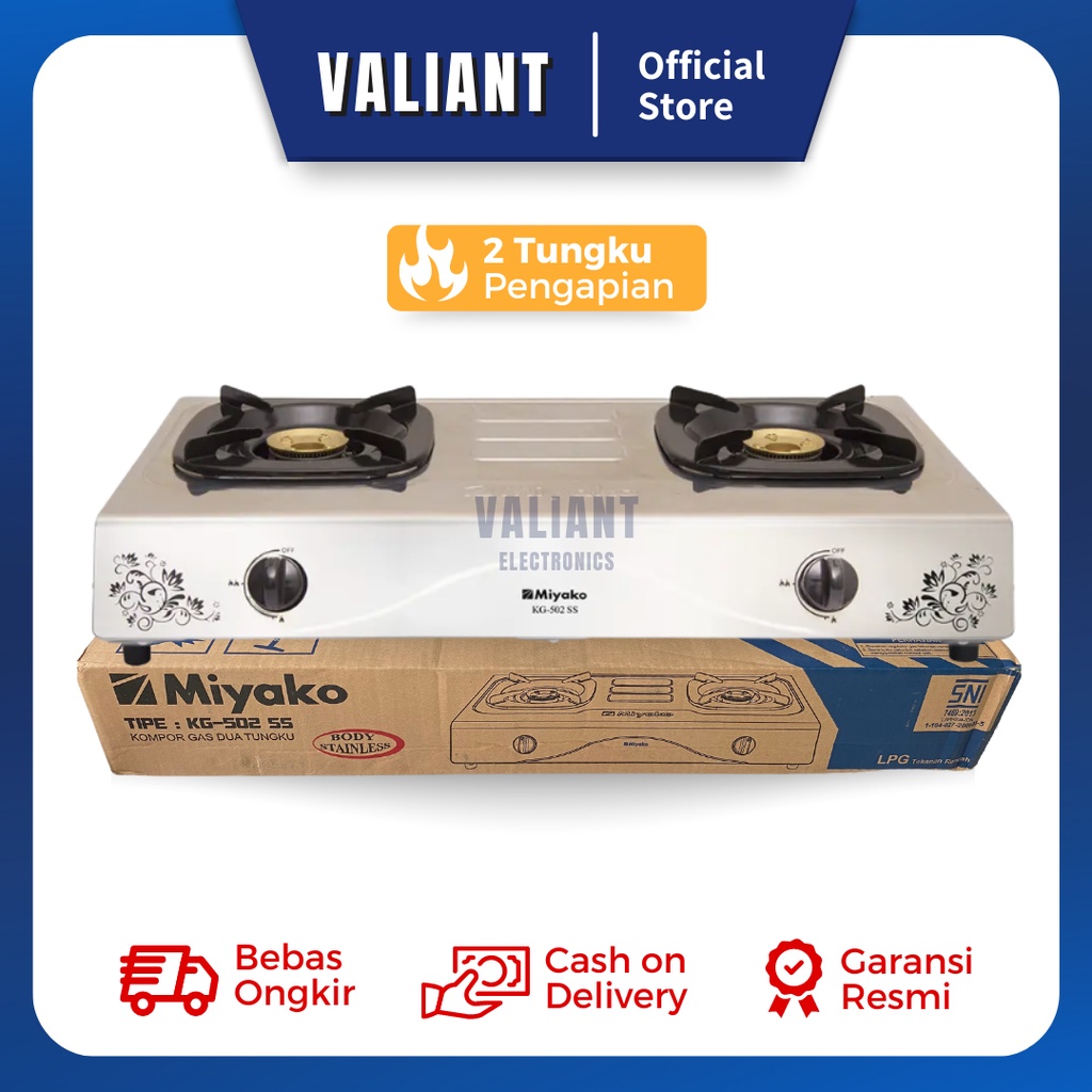 Miyako Kompor Gas 2 Tungku KG502SS / KG 502SS / KG 502 SS