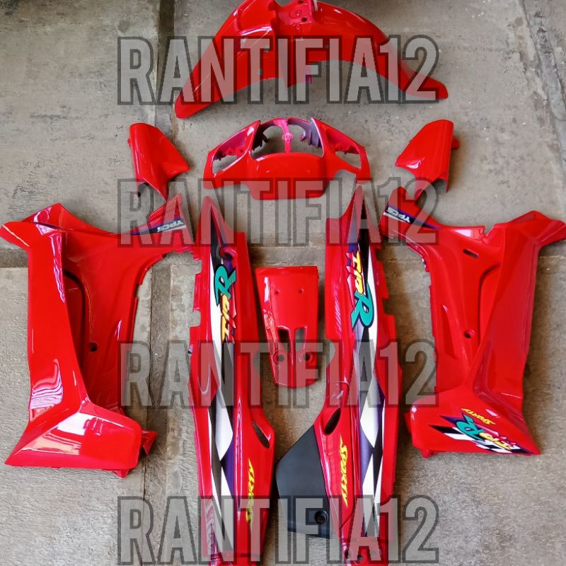 Cover bodi Fizr Full Set bodi motor Yamaha Fizr Fiz R Full Merah 97-98 FULL MERAH