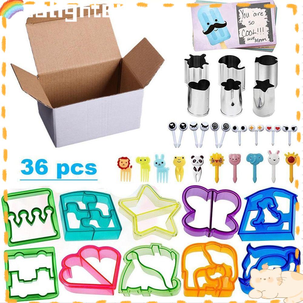 Solighter 36pcs Sandwich Cutter and Sealer Set DIY Jelly Pie Decruster Pembuat Sandwich