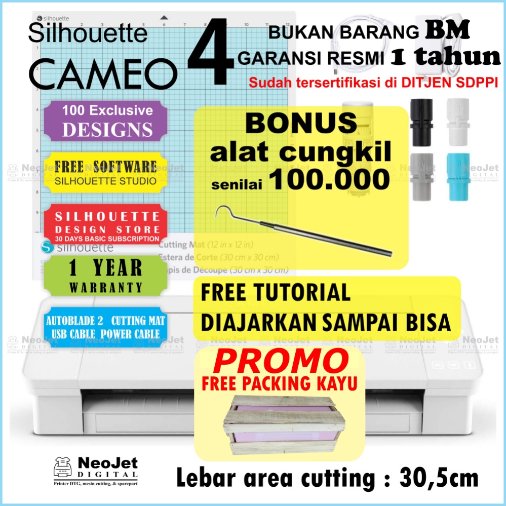 

Mesin Cutting Silhouette Cameo 4 Craft Souvenir Sablon Digital Party Decoration Dekorasi Sticker