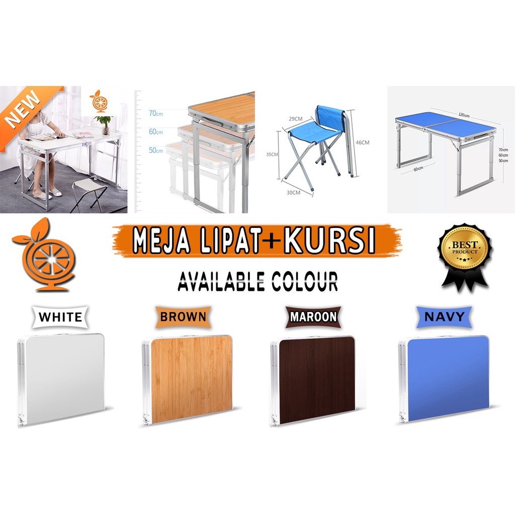 ( TANPA KURSI) Meja Lipat Portable Meja Lipat Makan Meja Setrika Lipat Meja Lipat Laptop Meja Lipat Jualan Meja Lipat Koper Portable Kaki Kotak