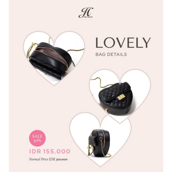 Free Box Lovely Bag Jims Honey Tas Kecil Selempang Pesta Wanita