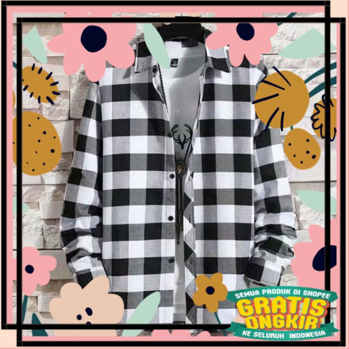 Kemeja Flanel Pria Impor Baju distro Lengan Panjang Premium Other Kemeja Flanel Kotak Kotak Pria Wan