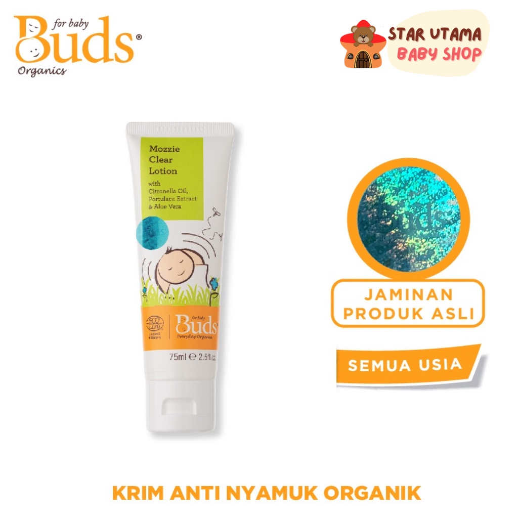 Buds Organics Mozzie Clear Lotion Everyday - Krim Anti Nyamuk Bayi dan Anak