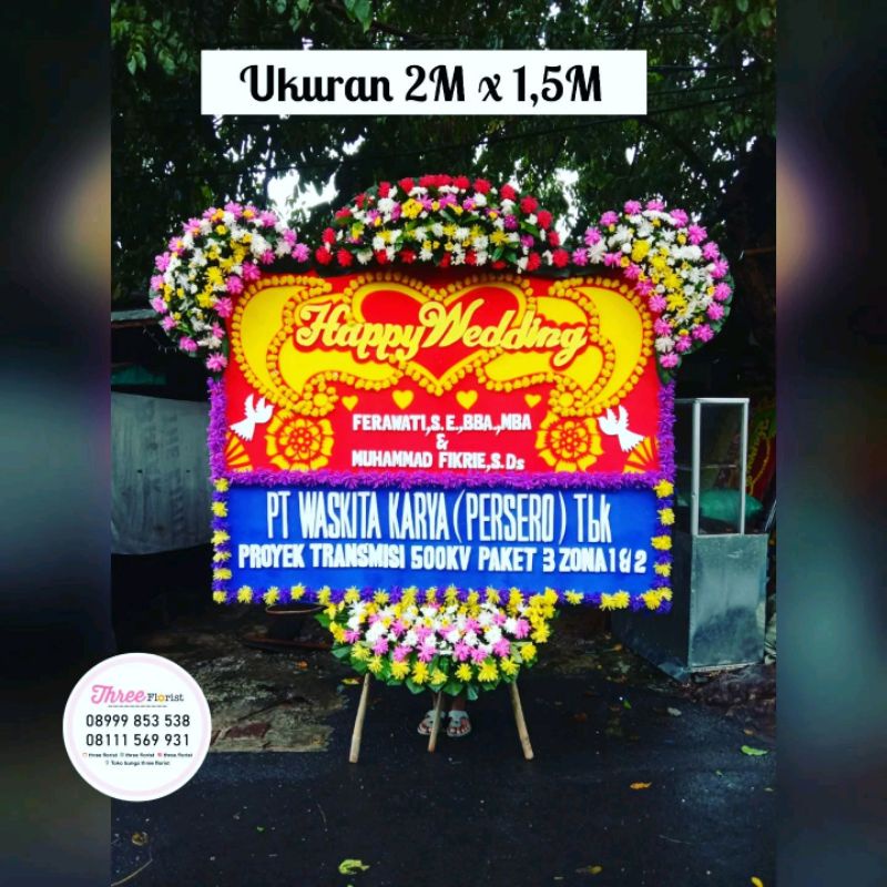 bunga papan / bunga papan wedding / bunga papan ucapan pernikahan / bunga papan / bunga papan ucapan