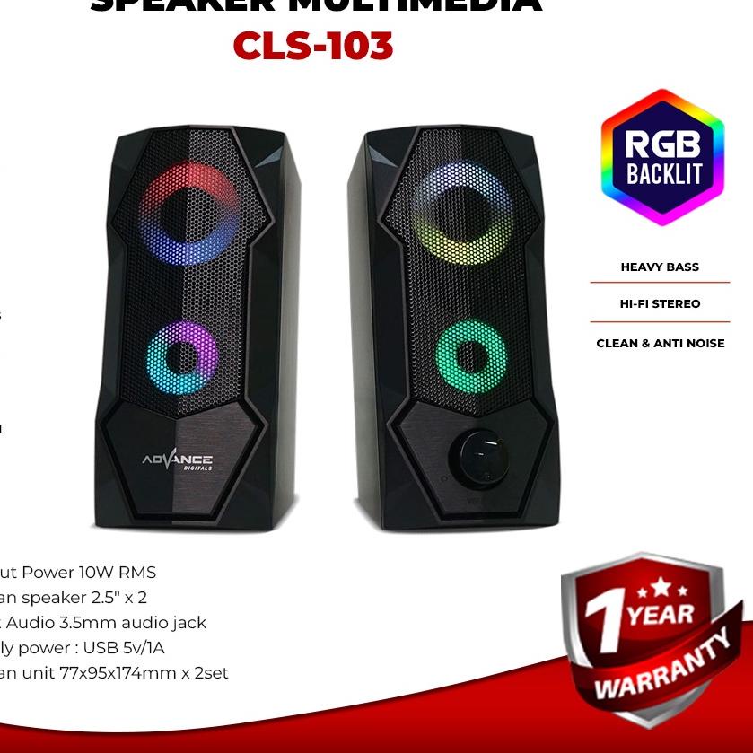 ֍ Gaming Speaker Advance CLS-103 RGB Gaming Speaker ➧