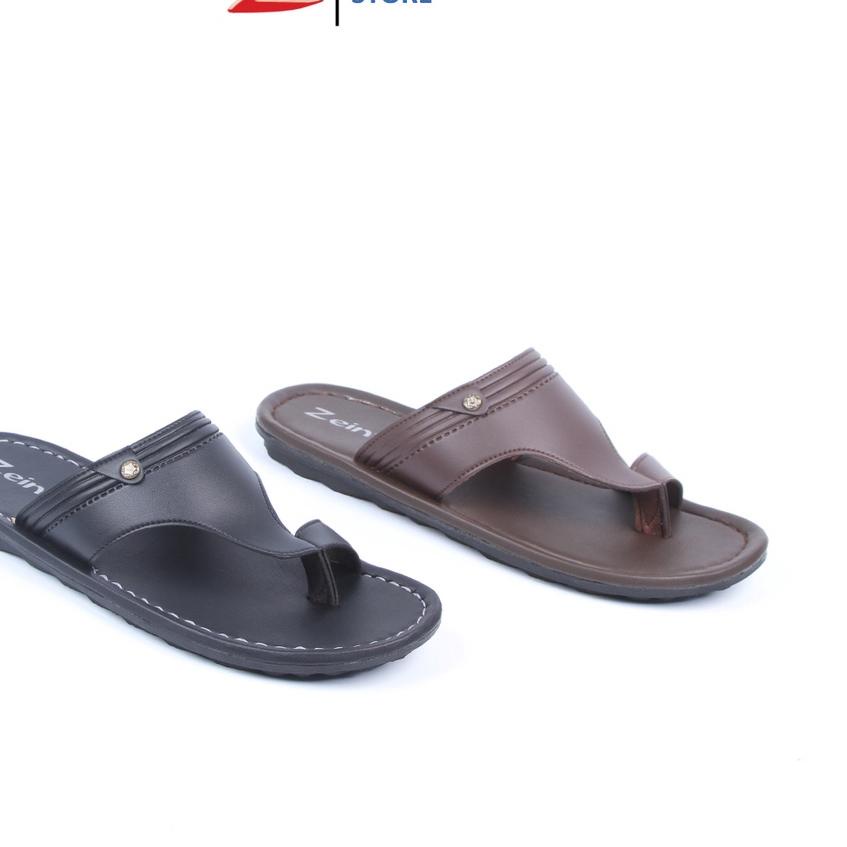 ۩ Zeintin - Sandal Pria Zeintin | Bahan Kulit Sintetis | Fashion Pria Sandal Pria Sendal Selop Senda
