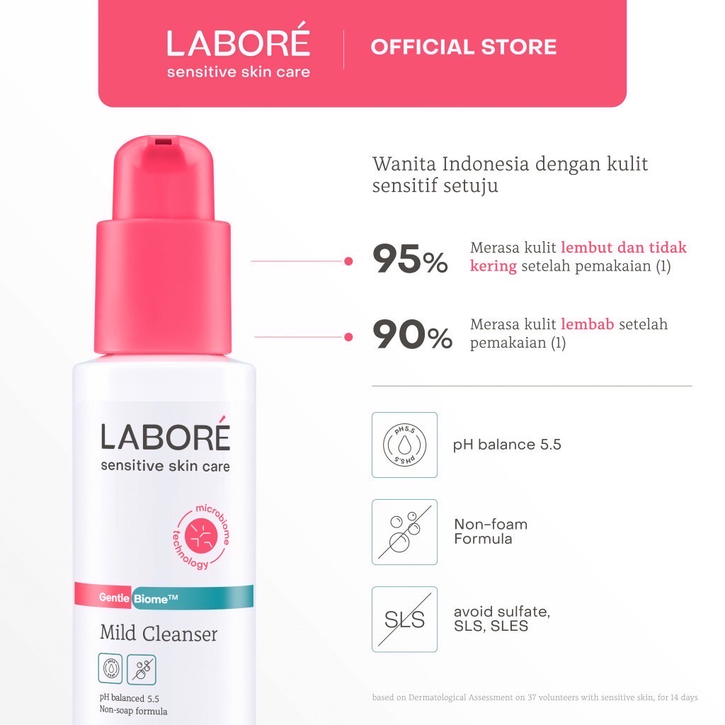 LABORE Sensitive Skin Care Haji &amp; Umroh Mini Package Indonesia / Trial Size On The Go Minis Bundle Paket / GentleBiome Mild Cleanser 15ml / BiomeRepair Barrier Revive Cream 10ml / BiomeProtect Physical Sunscreen 10ml / Skincare Face Care Essential Series