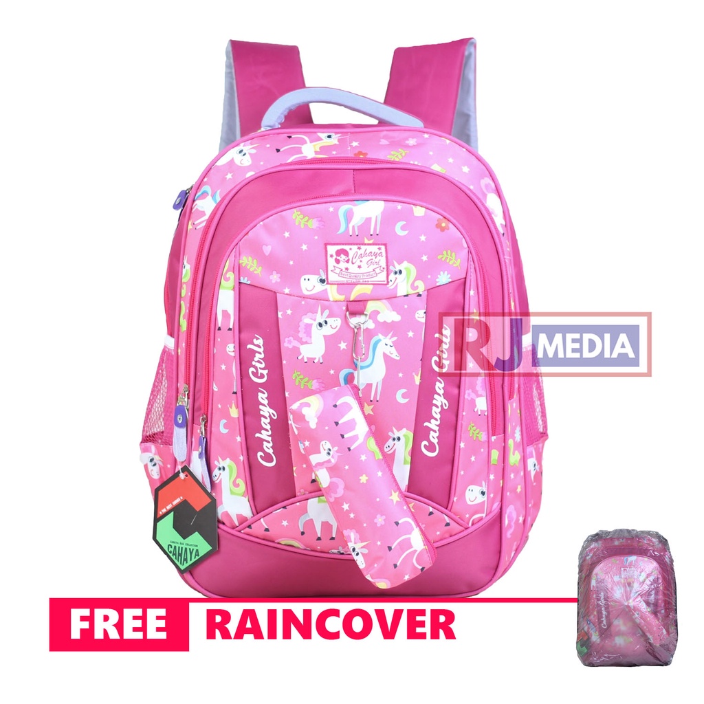 Tas Anak Tebal Ransel Sekolah Karakter Kuda Pony Pink Free Tempat Pensil Tas Anak Perempuan Lucu Cantik Bahan Dolby Ransel Murah Free Raincover Unicorn Pink Gendong Sd Tebal