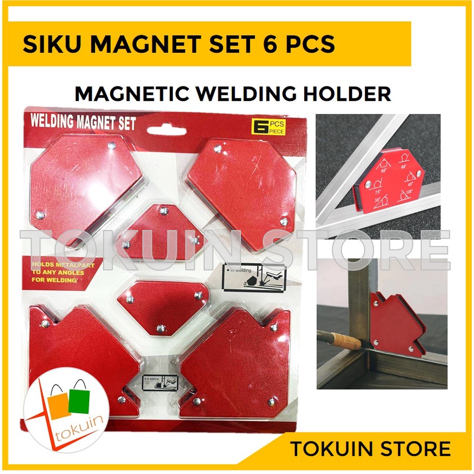 Siku Magnet Siku Las 2 inch / 3 inch / 4 inch 9 lbs / 25 lbs Set Magnetic Welding Holder Alat Bantu Las Sudut