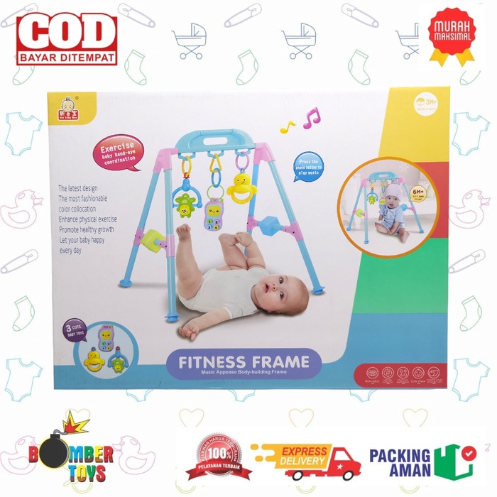 MAINAN ANAK BAYI BABY ACTIVITY GYM PLAYGYM BELL KADO LAHIRAN TERBAIK